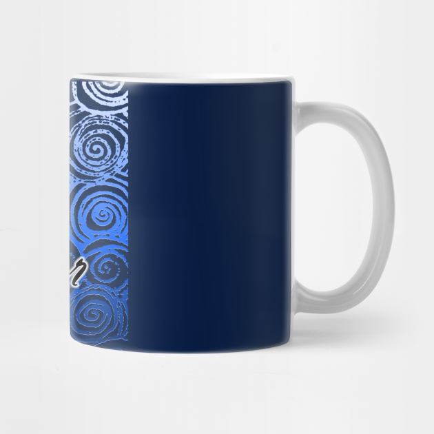 Happy New Year Swirls Blue by BlakCircleGirl